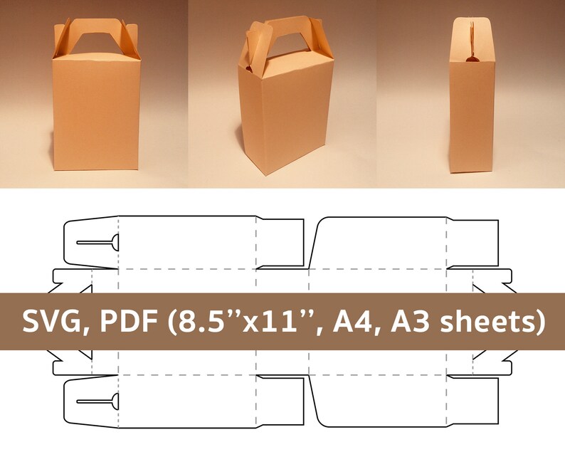 Download Paper Party Supplies Favor Bags Containers Silhouette A3 Gable Box Template Gable Favor Box Svg Gable Box Party Favor 8 5x11 A4 Pdf Gable Gift Box Cricut