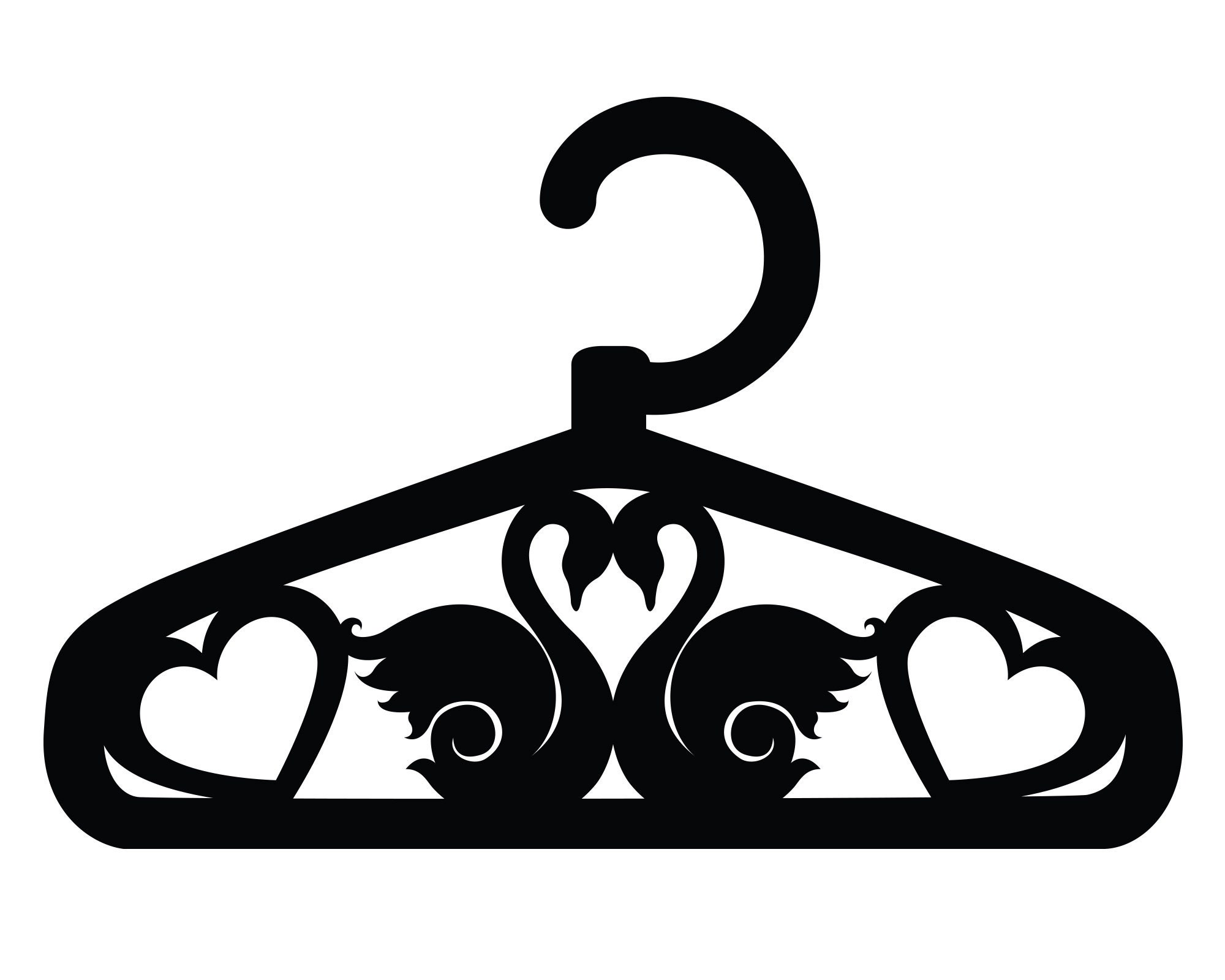 Clothes hanger svg clothes hanger dxf hanger template Etsy