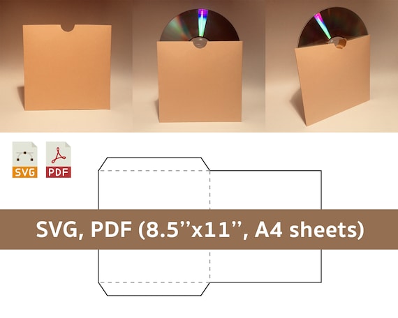 Cd Case Template Dvd Case Cd Envelope Dvd Envelope Cd Box Etsy