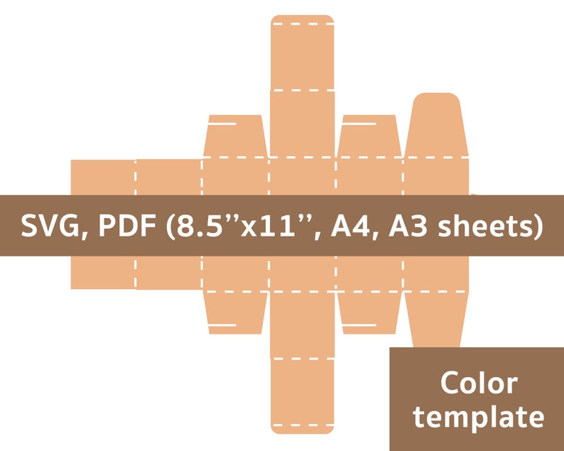 Storage box template clamshell box rectangle box Etsy