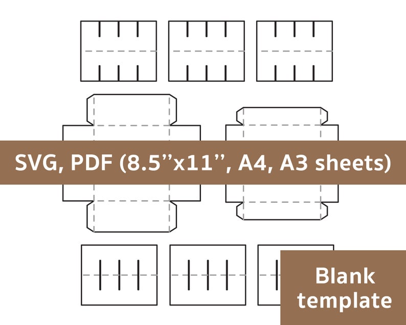 Box with dividers template box with compartments box with Etsy