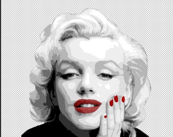 Marilyn Monroe 9 layer stencil
