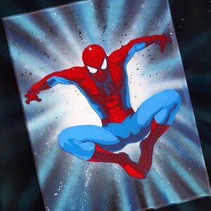 Digitale Spiderman-stencilbestanden met 6 lagen voor Cricut of handgesneden