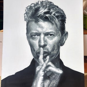Realistic David Bowie 8 multi layer stencil set