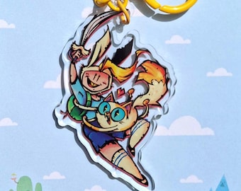 Fionna and Cake- Adventure Time 3" Clear Acrylic Keychain!!