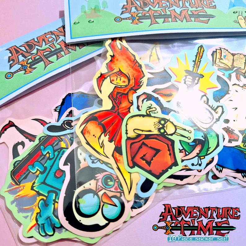 ADVENTURE TIME STICKERS!! (10 Piece Set!) - Etsy