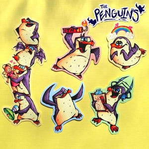 LES AUTOCOLLANTS PINGOUINS !! (ensemble de 5 pièces !)
