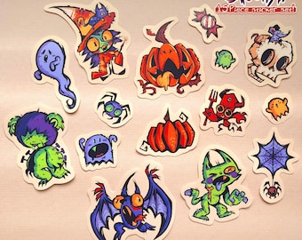 SPOOKY STICKERS!! (15 piece set!)