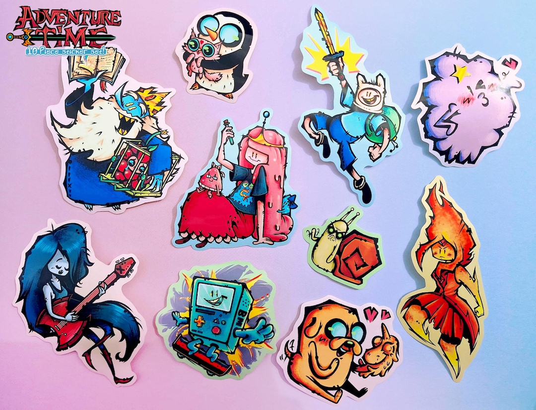 ADVENTURE TIME STICKERS!! (10 Piece Set!) - Etsy
