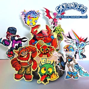 ¡PEGATINAS DE SKYLANDERS! [Set DOS] (¡Set de 10 piezas!)