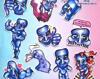 AO ONI STICKERS!! (10 piece set!)