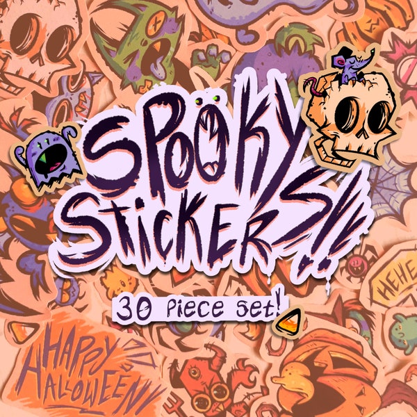 SPOOKY STICKERS!! (30 piece set!)