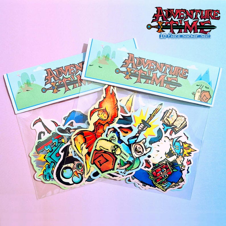 ADVENTURE TIME STICKERS!! (10 Piece Set!) - Etsy