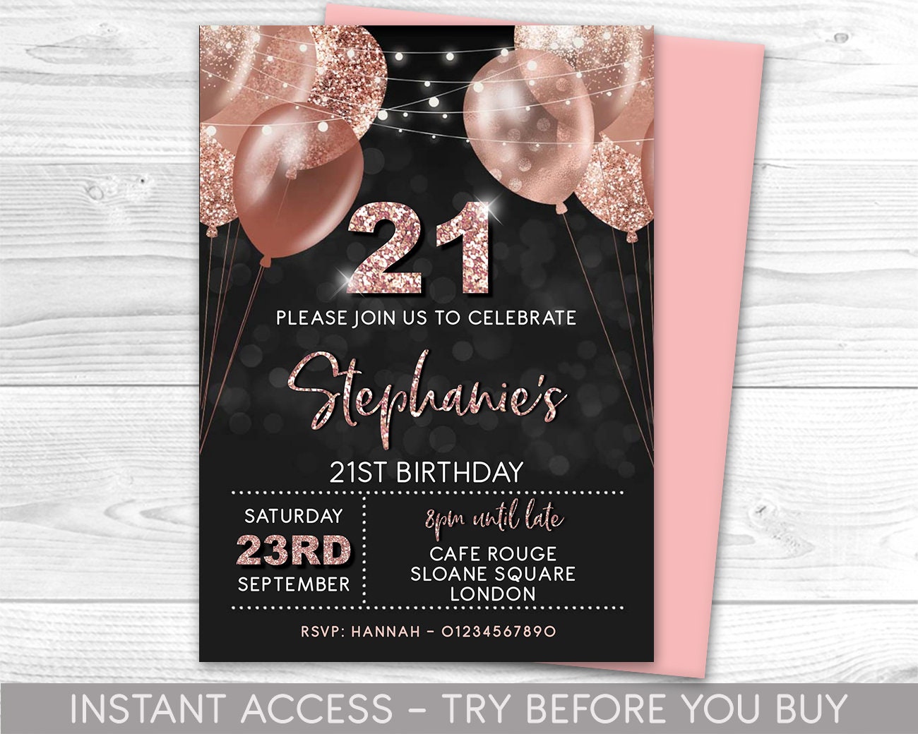 Invitations & Announcements 21st Birthday Invitation for Men 21st ...