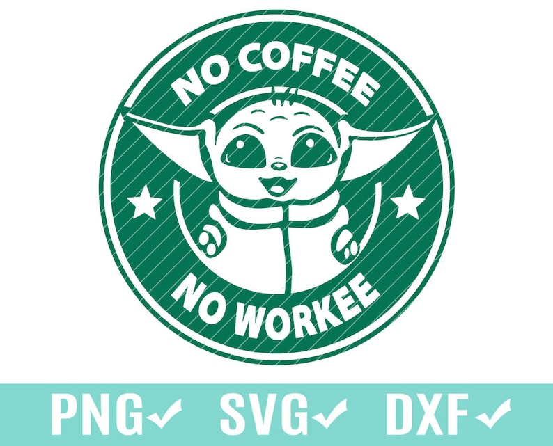 Download Baby Yoda Coffee SVG PNG Cutting Digital File silhouette ...