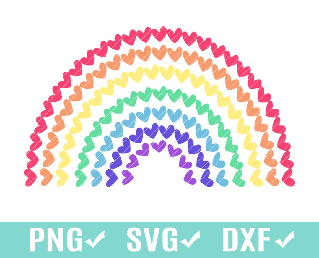 Rainbow SVG, Hearts SVG, Rainbow Clip Art, Heart Rainbow Clip Art