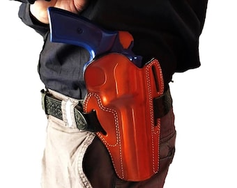 コルト パイソン 357 マグナム 6インチバレル用レザー OWB