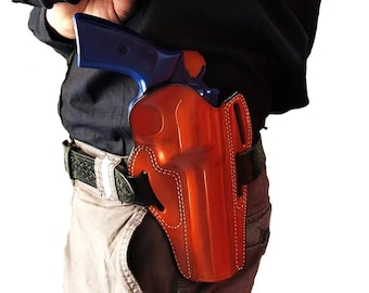 Ruger DP100 SP101 Lederholster: Handgefertigter Revolver