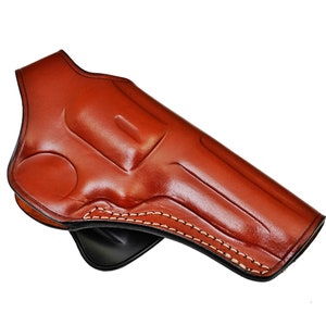 Leather Paddle Holster Fits Ruger GP100 & SP101 image 4