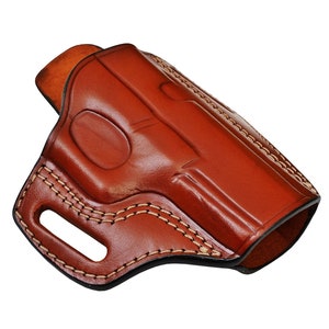 Funda de cuero para revólver hecha a mano: Colt King Cobra, Python .357 Magnum