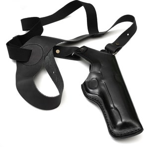 Leather Shoulder Holster Fits Browning HP, Browning 1911 - Double Magazine - Genuine Leather