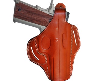 Funda de cuero genuino: Springfield XD, XDS, XDM, 1911 - Freno de pulgar