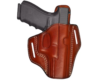 OWB Leather Holster Fits Sig Sauer P226, P229, P320, P365, P250, P238, P239, P938, 1911 - Brown or Black - Genuine Leather