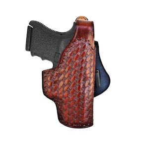 Paddle Leather Holster Fits Browning HP, Browning 1911 - Genuine Leather