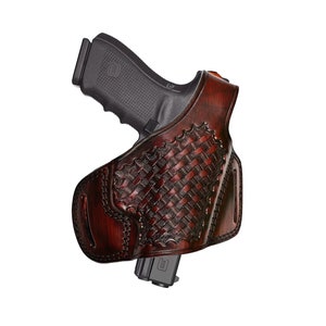 Colt 1911 Pancake Leather Holster - Korbgeflecht - 1911 Holster - Echt Leder