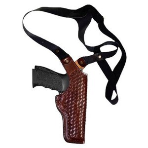 Taurus G2 PT111, G2C, G2S Shoulder Leather Holster - Vertical Posture, Basket Weave, Genuine Leather