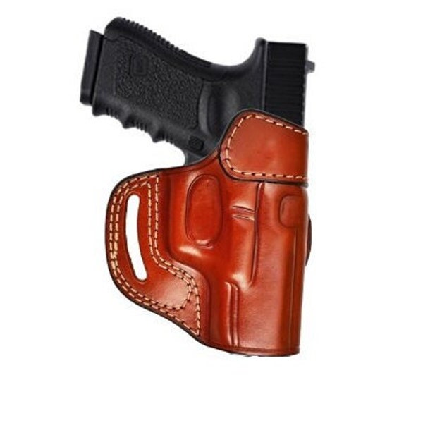 OWB Leather Holster For Colt 1911 - Double Magazine - 1911 Gun Holster - Genuine Leather