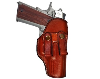 Leather IWB Holster Fits CZ 75B, 75D, SP01, P01, P07, P10S, Shadow 2, 2075 Rami - Genuine Leather