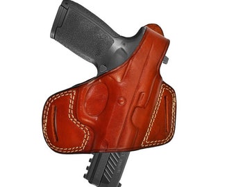 Funda de cuero Pancake compatible con CZ 75B, 75D, SP01, P01, P07, P10S, Shadow 2, 2075 Rami - Cuero genuino