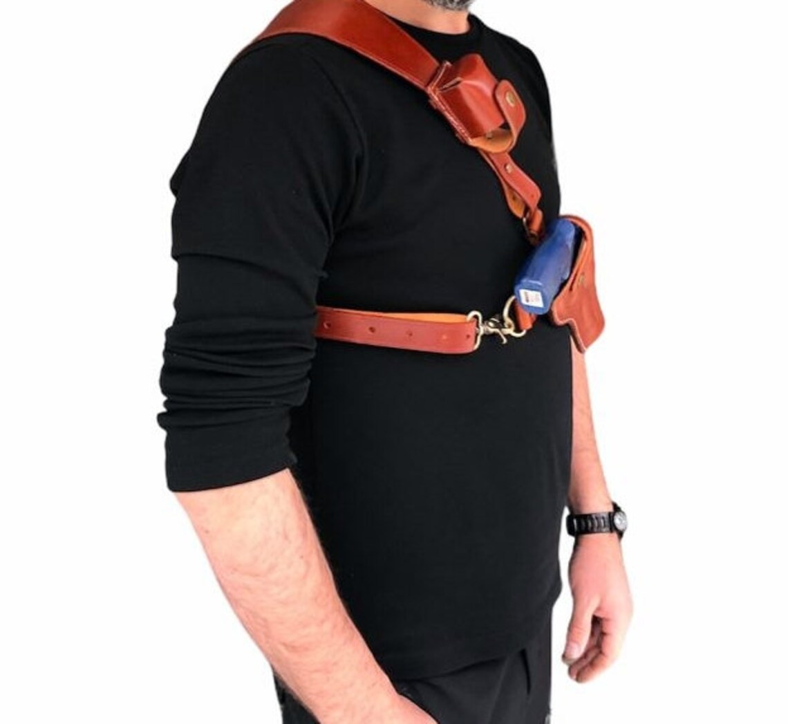 Leather Chest Holster for SW Model 686 357 Magnum 6 Shot Etsy