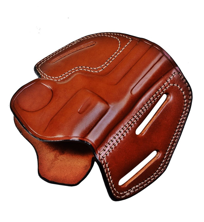 Ruger GP100 SP101 Leather Holster: .357 Magnum, SpeedLoader image 2
