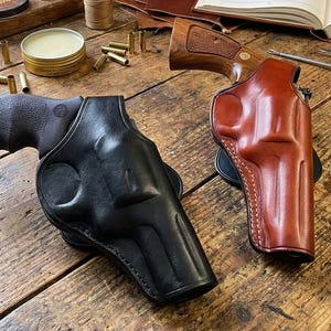 Leather Paddle Holster Fits Ruger GP100 & SP101 image 2
