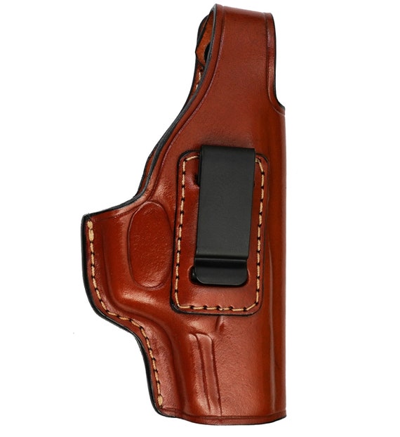 VlaMiTex Leather IWB Holster For Glock - Left Hand, Model 43, Fits Multiple Glock Models