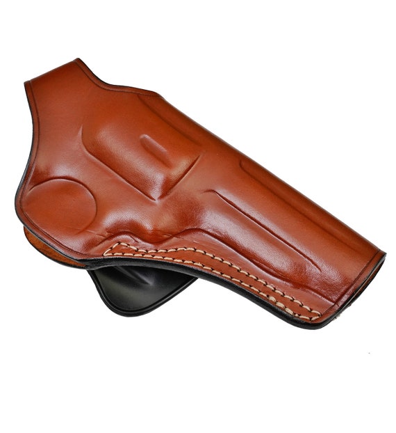 Genuine Leather Leather Chest Holster for S&W Model 686 357 Magnum 6 Shot Revolver Handmade