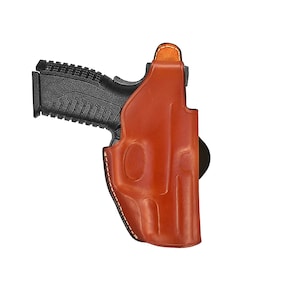 Colt 1911 Paddle Leather Holster - Double Magazine - Genuine Leather