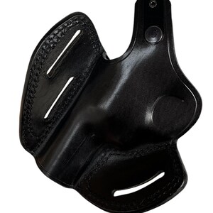 Funda de cuero para revólver BasketWeave para Ruger GP100 o SP101 imagen 11