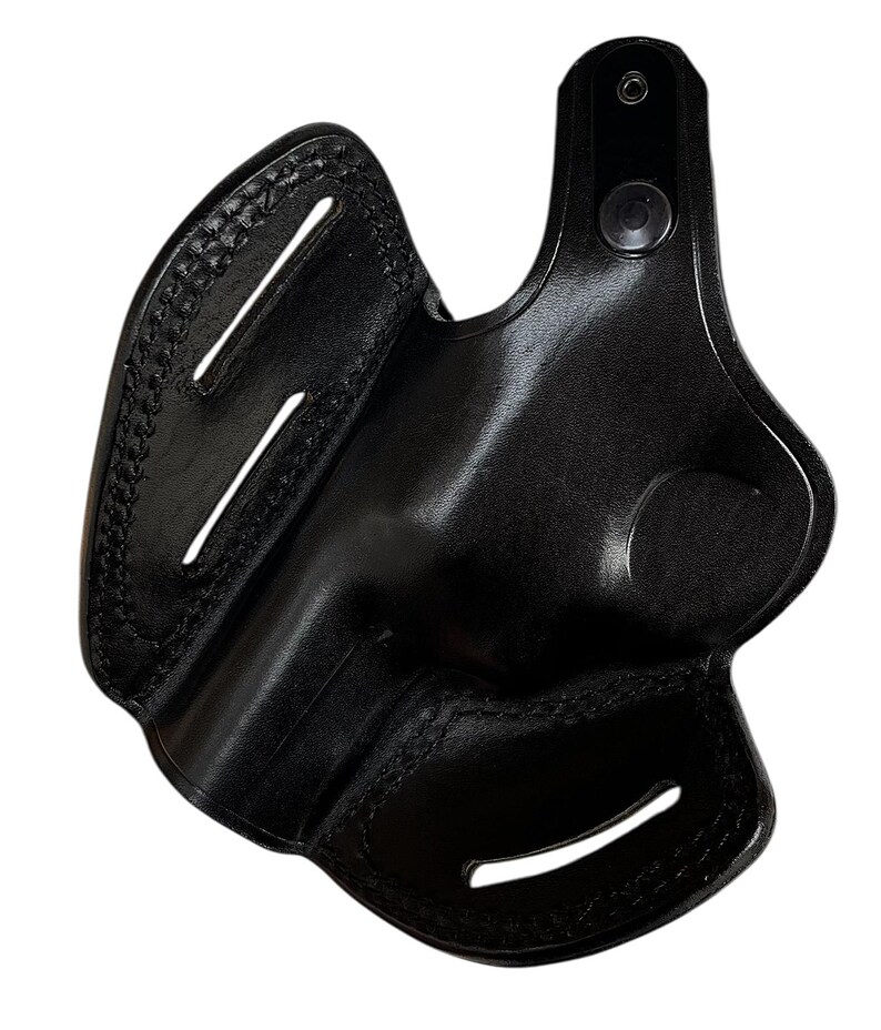 Funda de cuero para revólver BasketWeave para Ruger GP100 o SP101 imagen 11