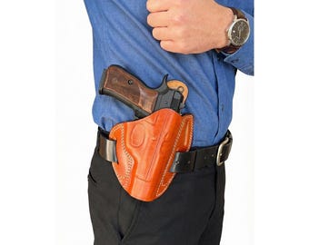 Funda de cuero para cinturón compatible con Springfield XD 40, XD 45, XDS, Xdm