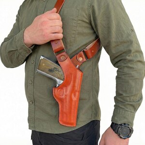 Holster d'épaule en cuir premium pour Colt 1911 .45 ACP
