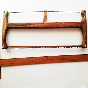 Oak Folding Wooden Bucksaw with a case