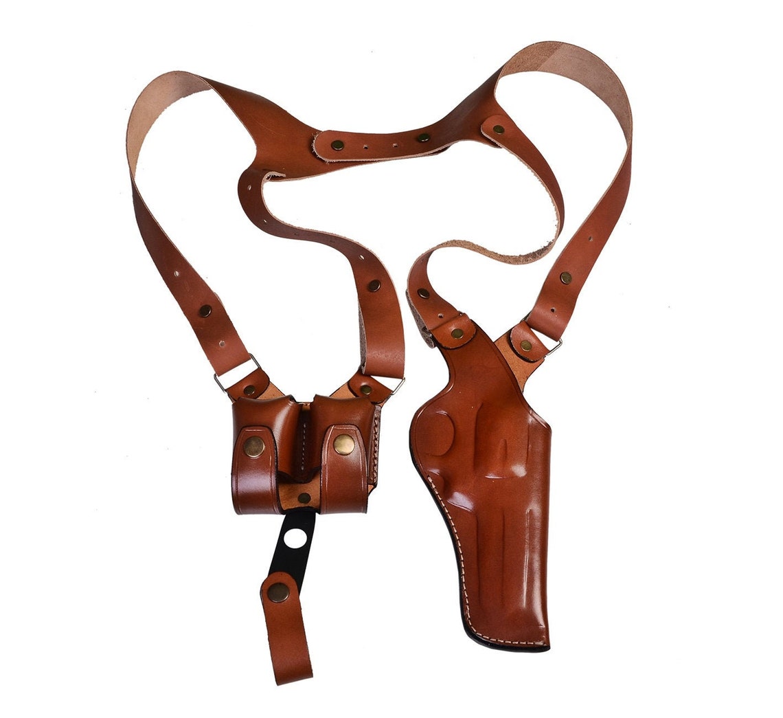 Ruger GP100 Vertical Shoulder Leather Holster Double Etsy