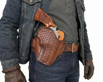 Colt King Cobra or Colt Python Leather Holster - Genuine Leather - Revolver Leather Holster