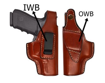 OWB/IWB Leather Holster Fits Colt 1911 - Premium Leather