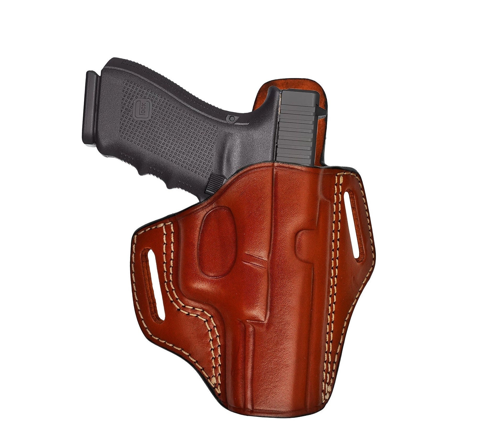 Leather Holster Fits Beretta F92, 92FS, M9, 92X, Px4 Strom - Double Magazine - Genuine Leather