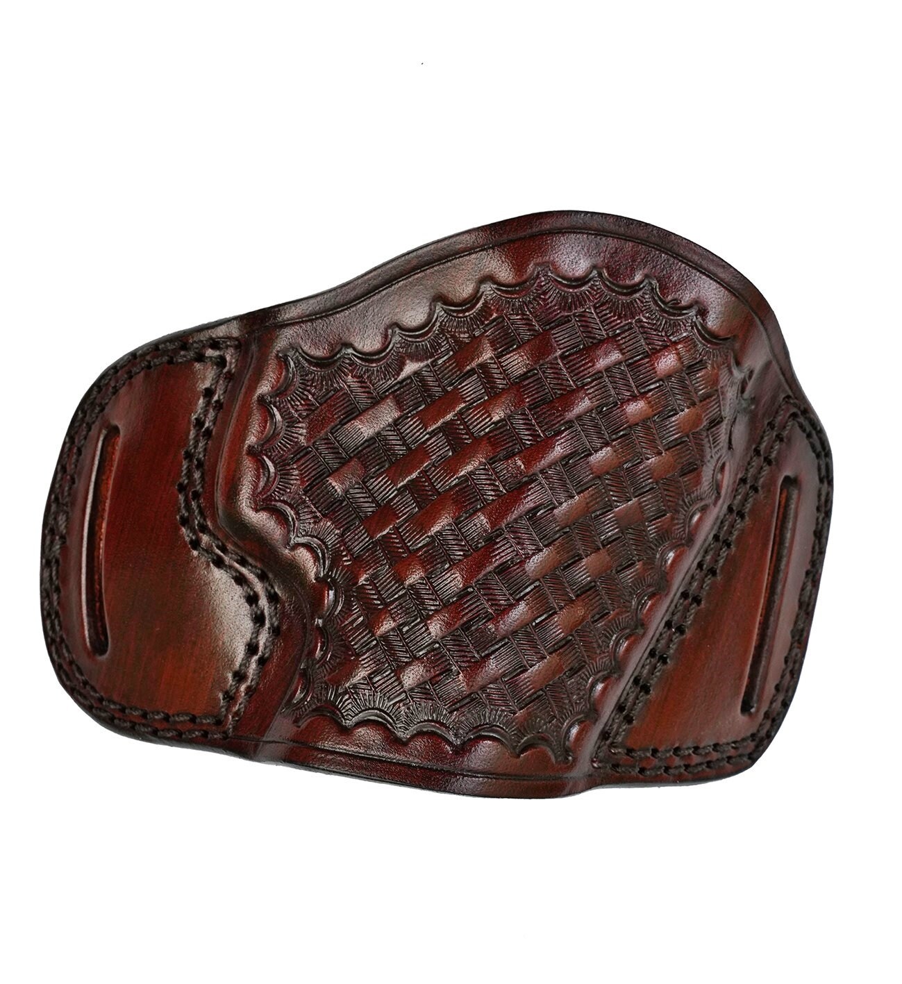 Kimber Micro 9 Leather Holster Basket Weave Brown or Black Etsy