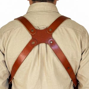 Fondina in pelle per spalla adatta a Ruger GP100 o SP101 - Pelle di prima qualità immagine 4